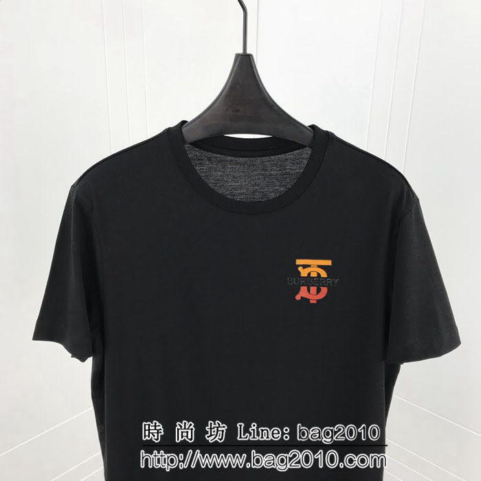 BURBERRY巴寶莉 19早春最新 BBR x Riccardo 限量 專屬TB標識 男款短袖Tee ydi2124